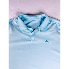 Tommy Bahama Mens XL Light Blue Short Sleeve Marlin Logo Polo Shirt