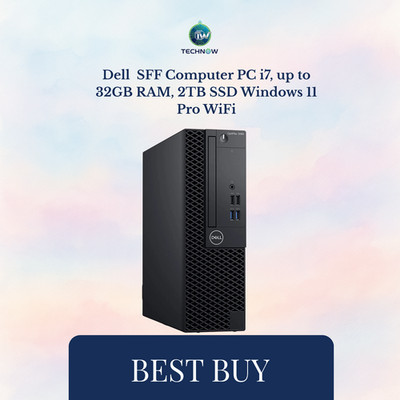 Dell  SFF Computer PC i7, up to 32GB RAM, 2TB SSD Windows 11/10 Pro WiFi