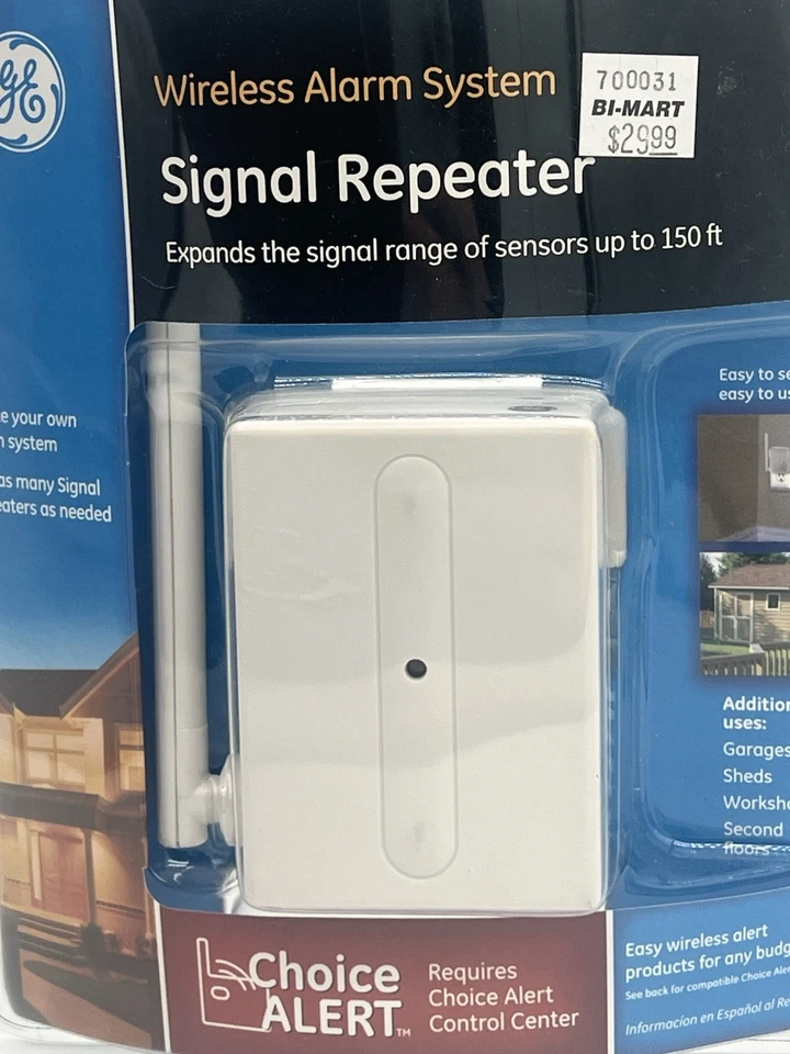 GE Choice Alert Wireless Alarm System Signal Repeater Expands 150 Feet 45138 NEW - Image 3 of 4