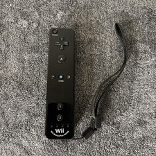 Black Motion Plus Controller Remote NINTENDO WII / U OEM Genuine Official RVL036