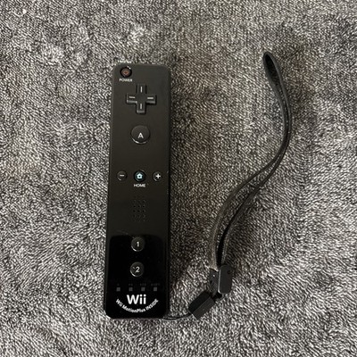 Black Motion Plus Controller Remote NINTENDO WII / U OEM Genuine Official RVL036