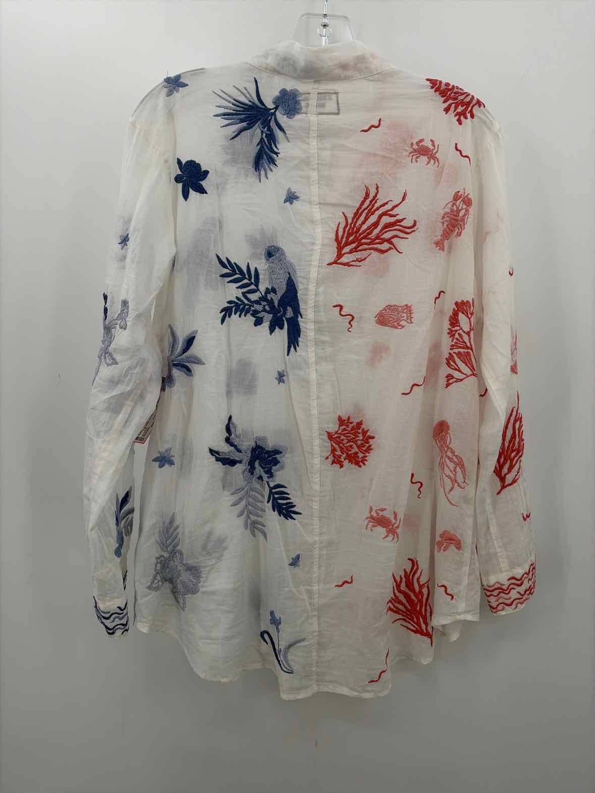 Johnny Was Workshop White Size Medium Embroidered… - image 3