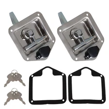 2 Pcs THandle Tool Box Latch T Handle Latches with Lock Box Locks for Trailer Do