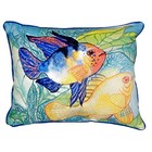 Betsy Drake Betsy's Two Fish Extra Large 20 X 24 Indoor Outdoor Pillow