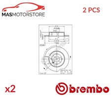 BREMSSCHEIBEN SATZ PAAR HINTEN BREMBO 08762611 2PCS P NEU OE QUALIT&Auml;T