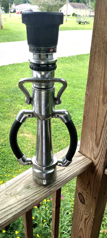 Vintage Akron Turbo-Jet Fire Nozzle Style 1727 {Retired}  Fire fighter Mancave