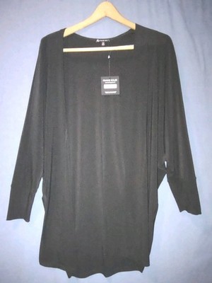 Franne Golde Essential Cocoon Knit Jacket Open Drape Size S/M Dolman Sleeves
