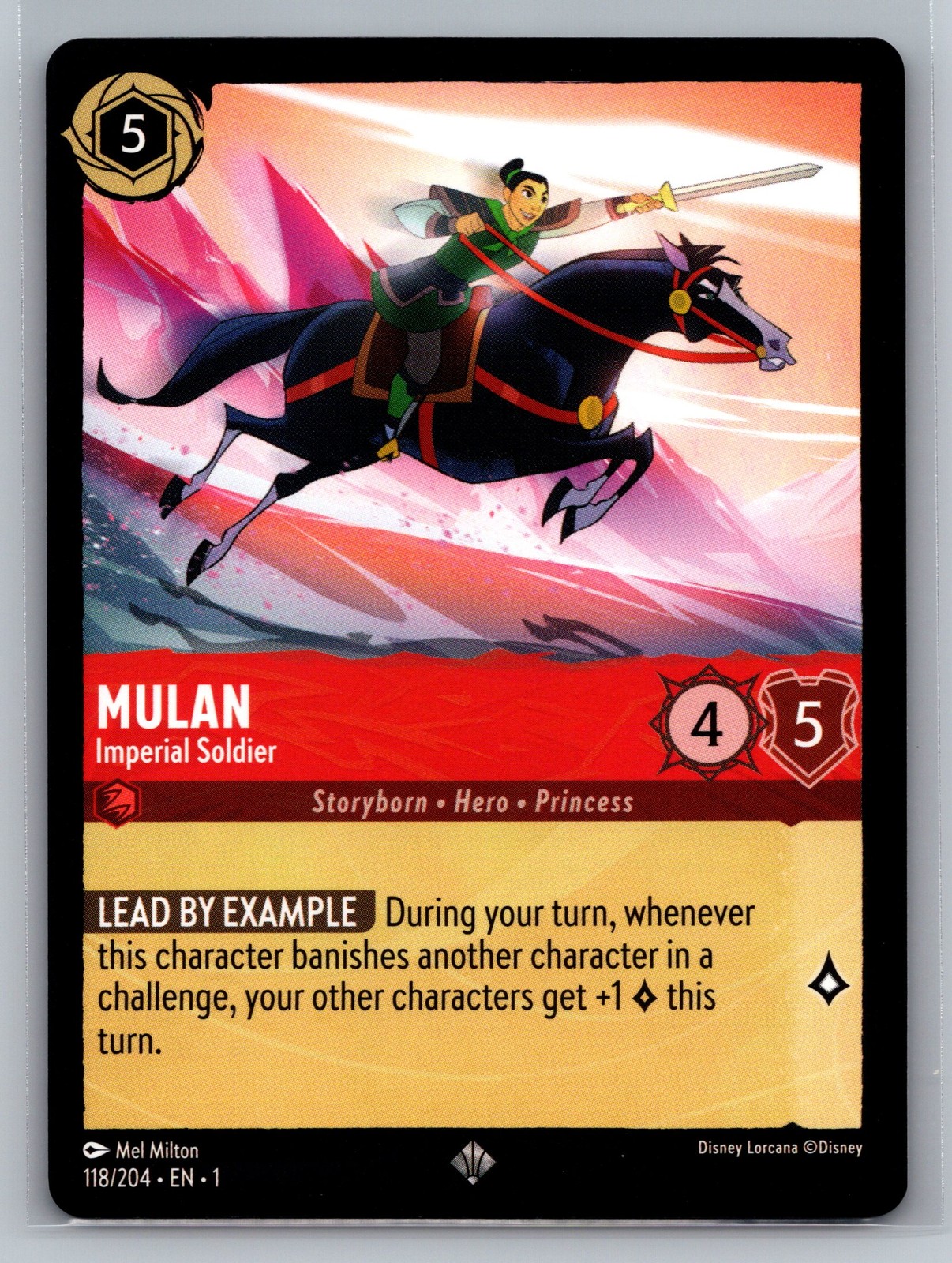 Mulan - Imperial Soldier 118/204 Disney Lorcana  Super Rare NM