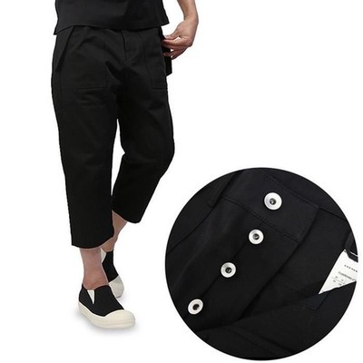 Rick Owens DU20S5365 CT 09 Dark Shadow Cargo Crop Cut Hose 149855128 [U]