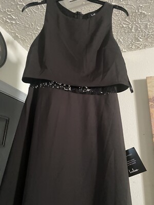 Black Tall Formal Dress With Lace By Lulus Size Medium (12) | eBay