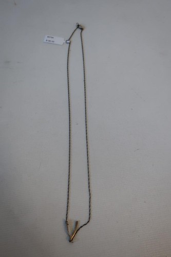 NWT Womens Bloomingdale's Wishbone Pendant Chain Necklace * - Picture 3 of 4
