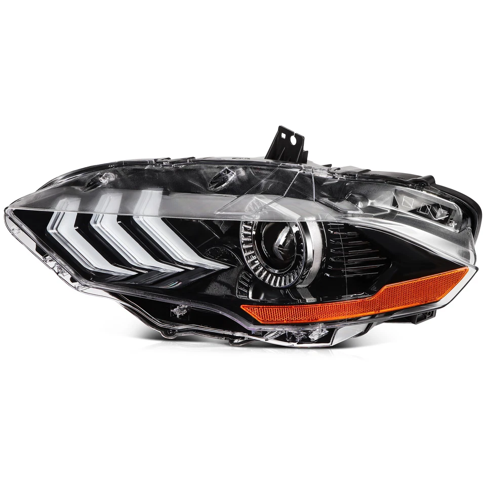 1 Pair Black Headlight Assembly Left Right Side For 2018-2020 Ford Mustang - Изображение 4 из 4