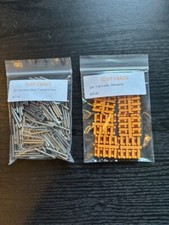 Aurora Slot Car Track - 200 Pins, 100 Mustard Locks, Connectors, Joiners - New