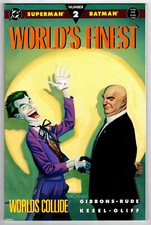 WORLD'S FINEST # 2 of 3   DC 1990 Limited Series (vf-) Batman - Superman - Joker