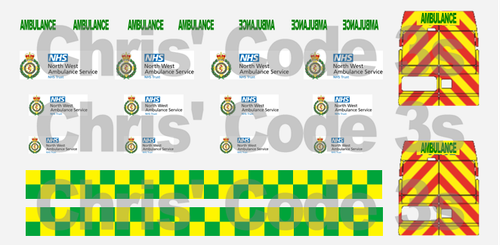 Code 3 Adhesive Vinyl Decal Suit Oxford Diecast 1/76  - North West Ambulance - Picture 5 of 6