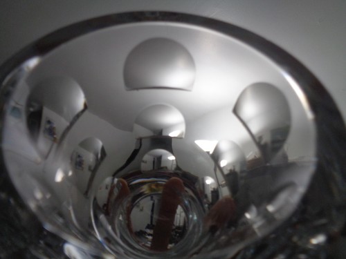 Orrefors CRYSTAL SMALL VASE "Windows" SIGNED Sweden 4 1/2" - Imagen 8 de 12