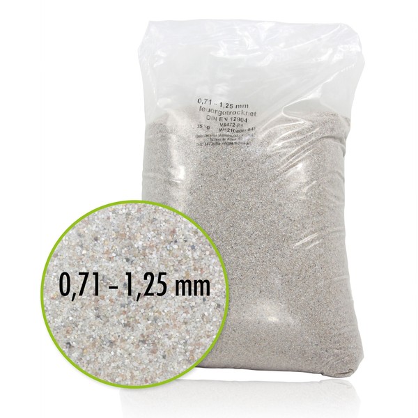 Quarzsand Filtersand Sandfilter 25 Kg - 0,71 - 1,25 Mm KöRnung Von HöFer Chemie-image
