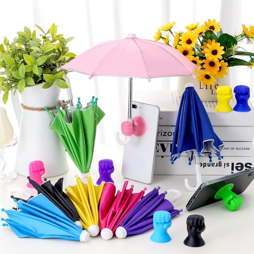 8 Sets Phone Umbrella for Sun Phone Umbrella Cell UV Protection Adjustable Sunsh - Photo 6 sur 12