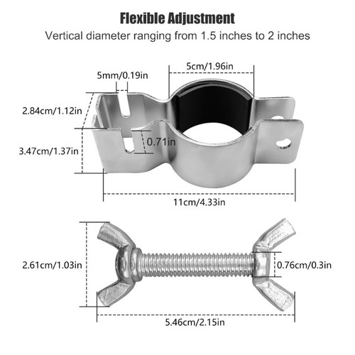 Set Of 2 Metal Clamps Adjustable Clamps for event Decoration & Drape Support - Photo 8/8