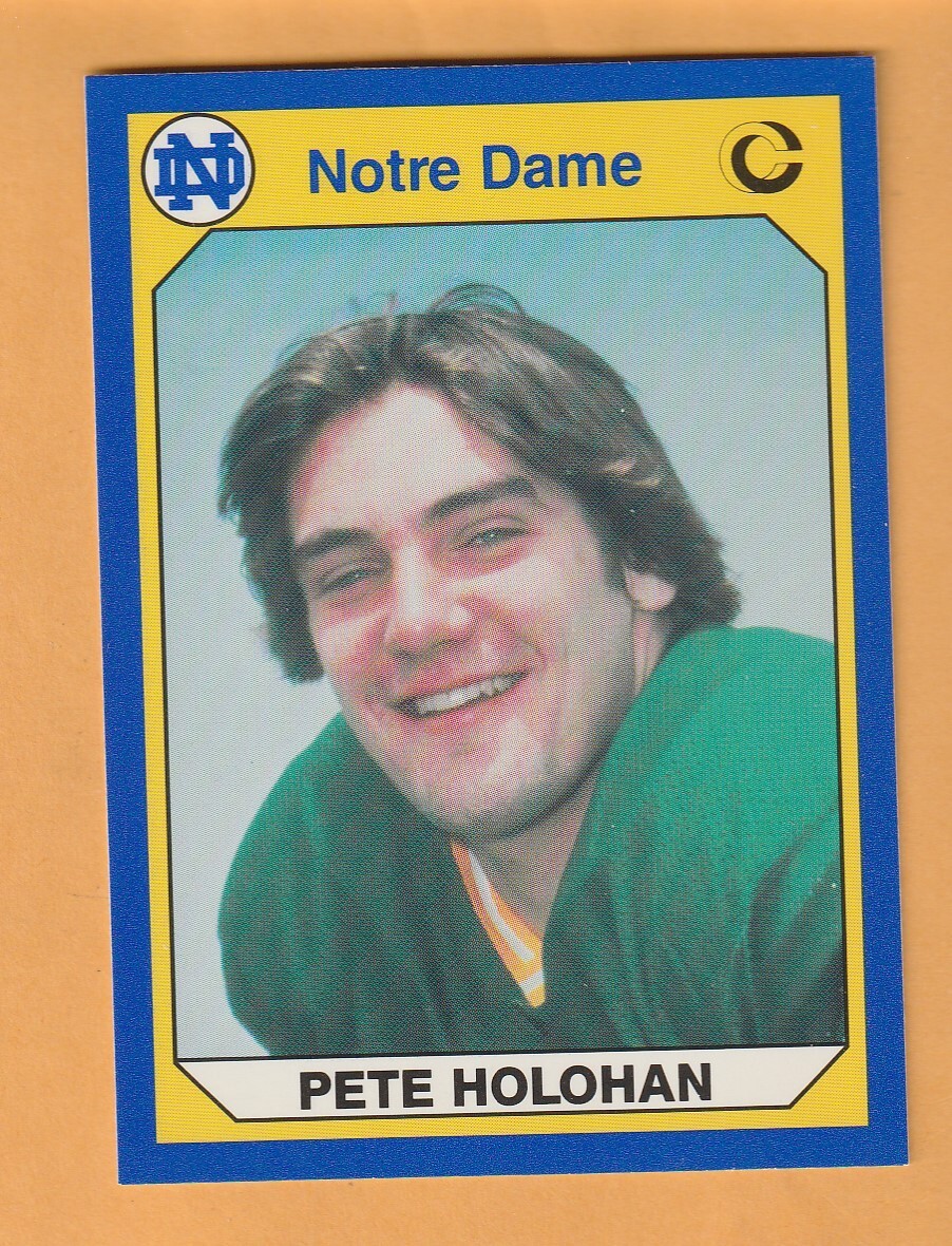 Pete Holohan Notre Dame Irish 1990 Card #44 Liverpool New York 10O