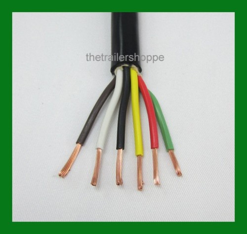 de luz de remolque 14-6 cableado calibre 14 6 cables chaqueta negra flexible -10 | eBay