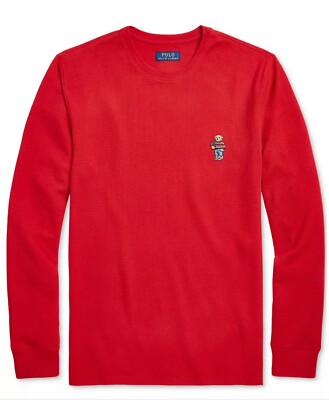 Polo RALPH LAUREN Men's Shirt Polo Bear Waffle Knit Thermal Long