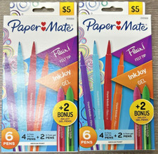 NWT 2 Packages Paper Mate Flair Felt Tip Pens plus InkJoy Gel Pens