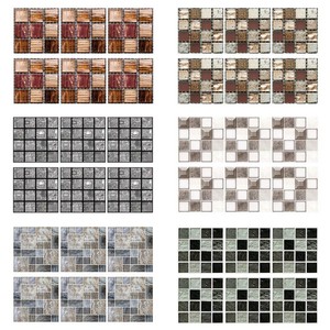 20pcs Retro Mosaic Wall Tile Stickers Waterproof Bathroom Kitchen Home Decor