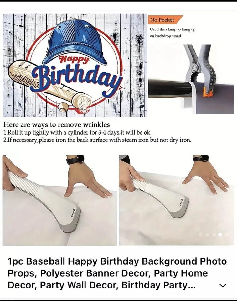 Decoraciones de fiesta de béisbol - lo que hay en el paquete Foto 3 de 4