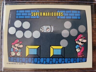 1989 Topps Nintendo Super Mario Bros. 1 Screen 7 Scratch-Off #7 Mario