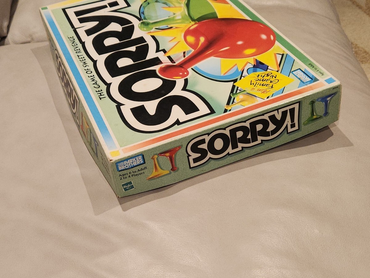 SORRY Board Game 1998 Vintage 100% Complete Parker Brothers