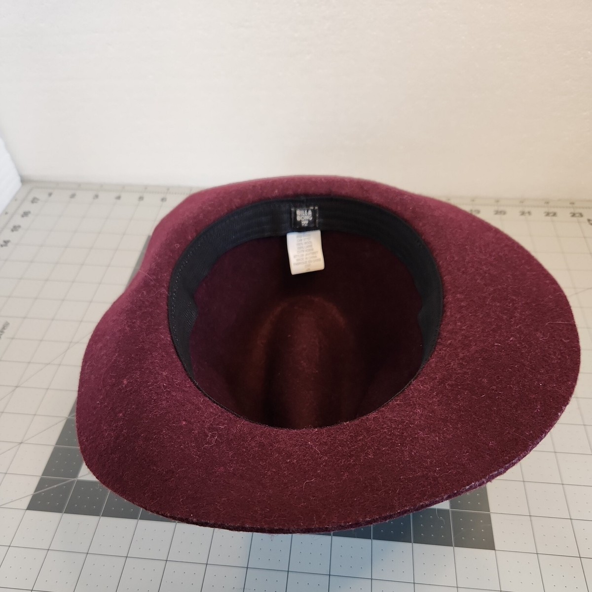 BILLABONG 100% Wool Felt Fedora Hat Maroon Purple Wine | eBay display picture 1