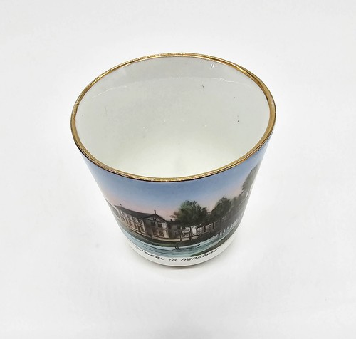 Steinau Hanover Germany Cup Souvenir Vintage Saxony Village, Waterway, Canoe - Picture 11 of 14