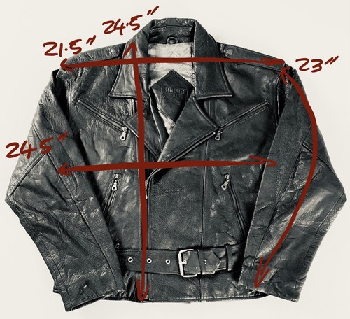Vintage Hallhuber Leather Biker Jacket Motorcycle Jacket Size S - see size note - Picture 6 of 22