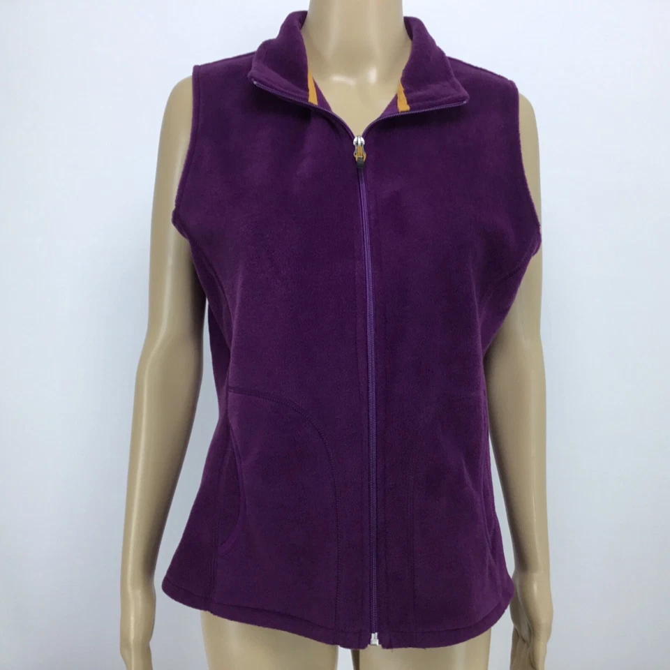 NWT Womens Sz Medium Andes Vest Fleece Woolrich Eggplant - Image 2 of 4