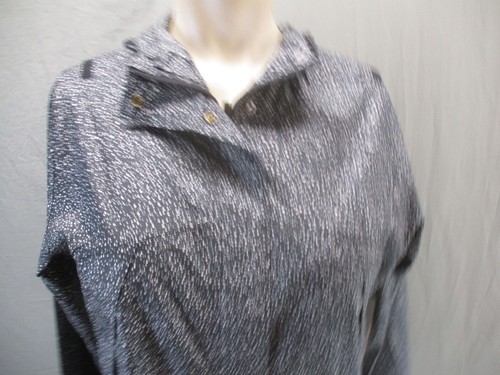 NWT Lucy Size S Women BLK/White Full Zip Snap Reflective Hooded Windbreaker 746 - Picture 2 of 11