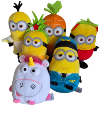 Minions Plüschtiere Bundle Obst Gemüse Pilot Einhorn ca. 17-25 cm Despicable Me