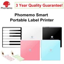 Phomemo M02 Mini Pocket Printer Bluetooth Wireless Thermal Paper Portable LOT