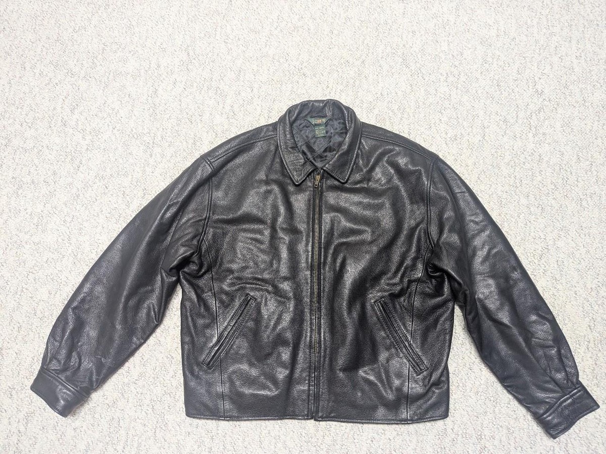 vintage 1990s oarsman J CREW motorcycle jacket L leather jacket
