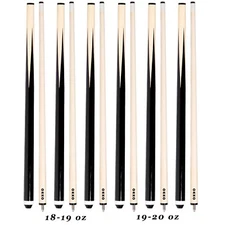 OKKO Pool Billiard Cue Sticks 57”, Glue-On Tip, No Wrap, Pack of 6 (18-20 oz)