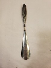 Antique VICTORIAN STERLING SILVER Handle SHOE HORN