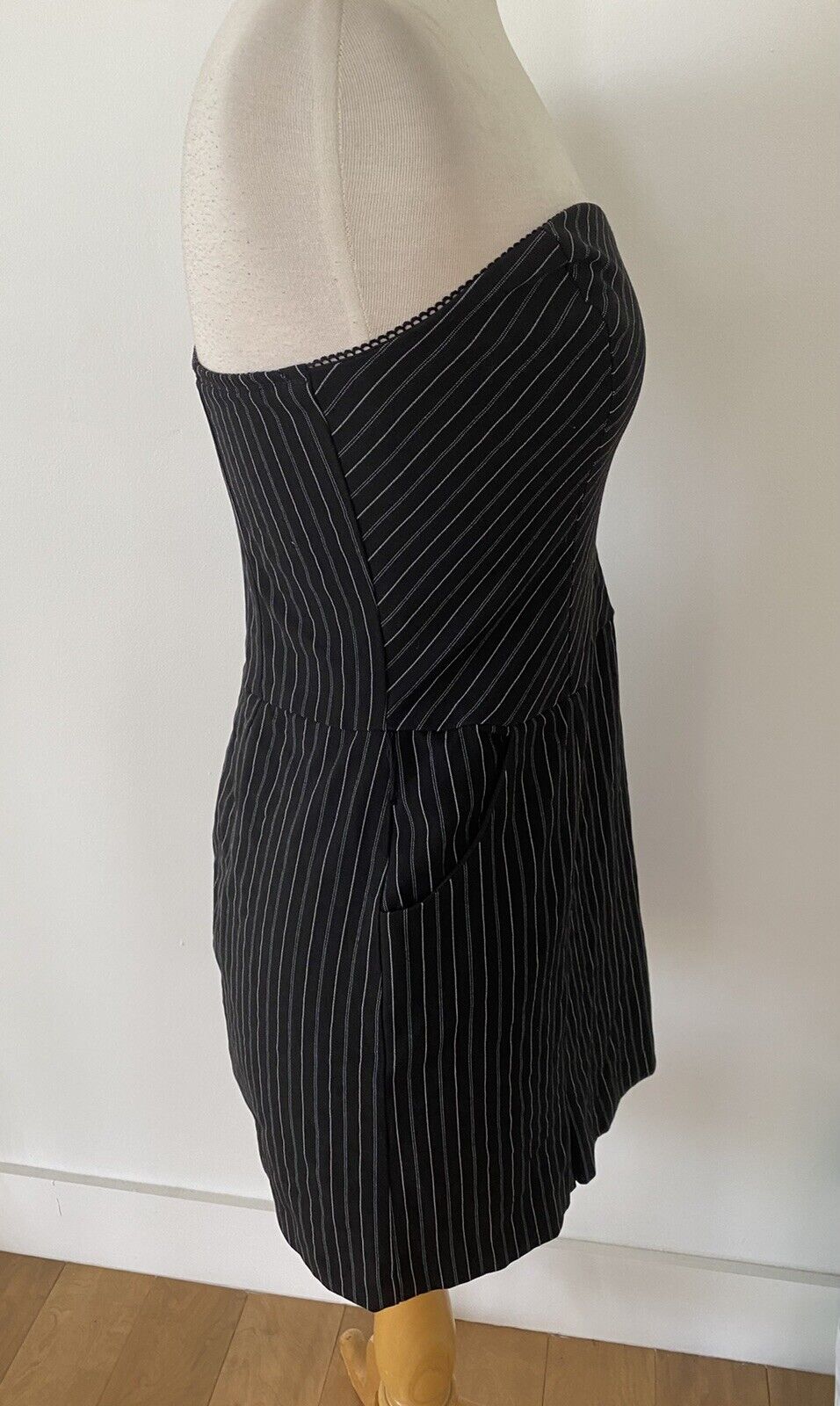 Heart Soul Brand Black Striped Strapless Dress Si… - image 4
