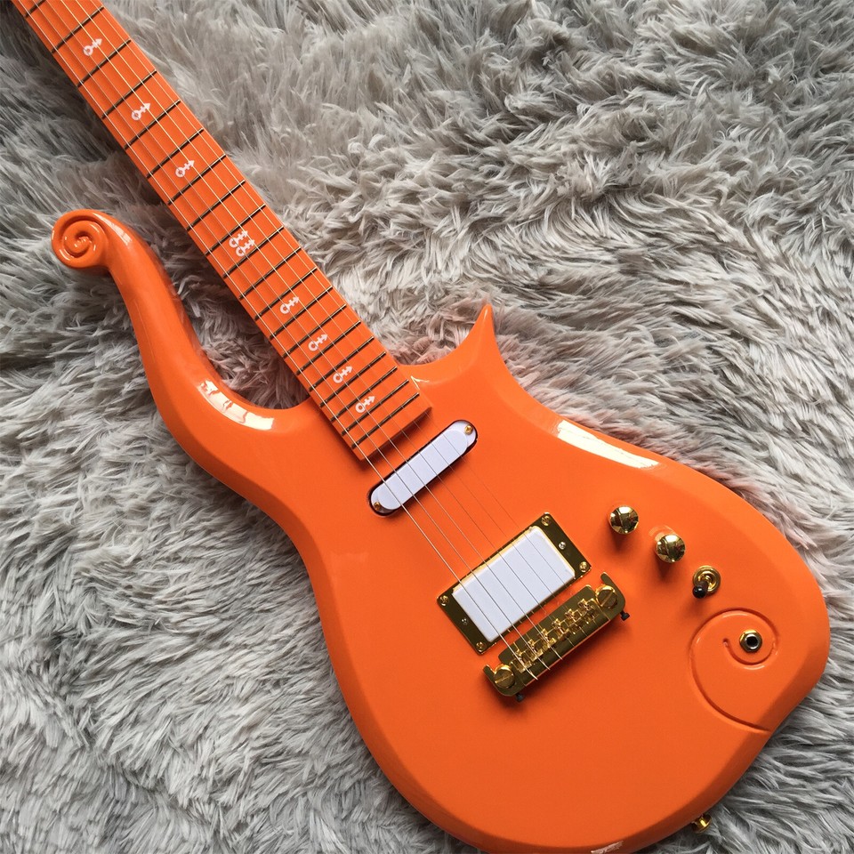 Prince Cloud Electric Guitar Orange Body 6 String Maple Fingerboard