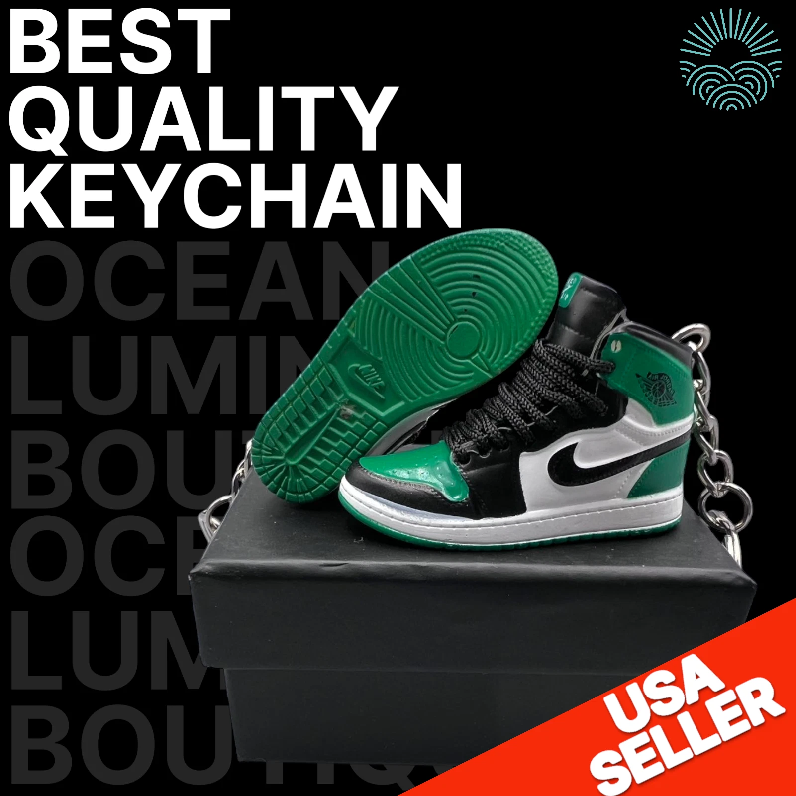 Porte clés Mini Baskets Air Jordan 3D, Baskets Basket de Collection, Options Boîte
