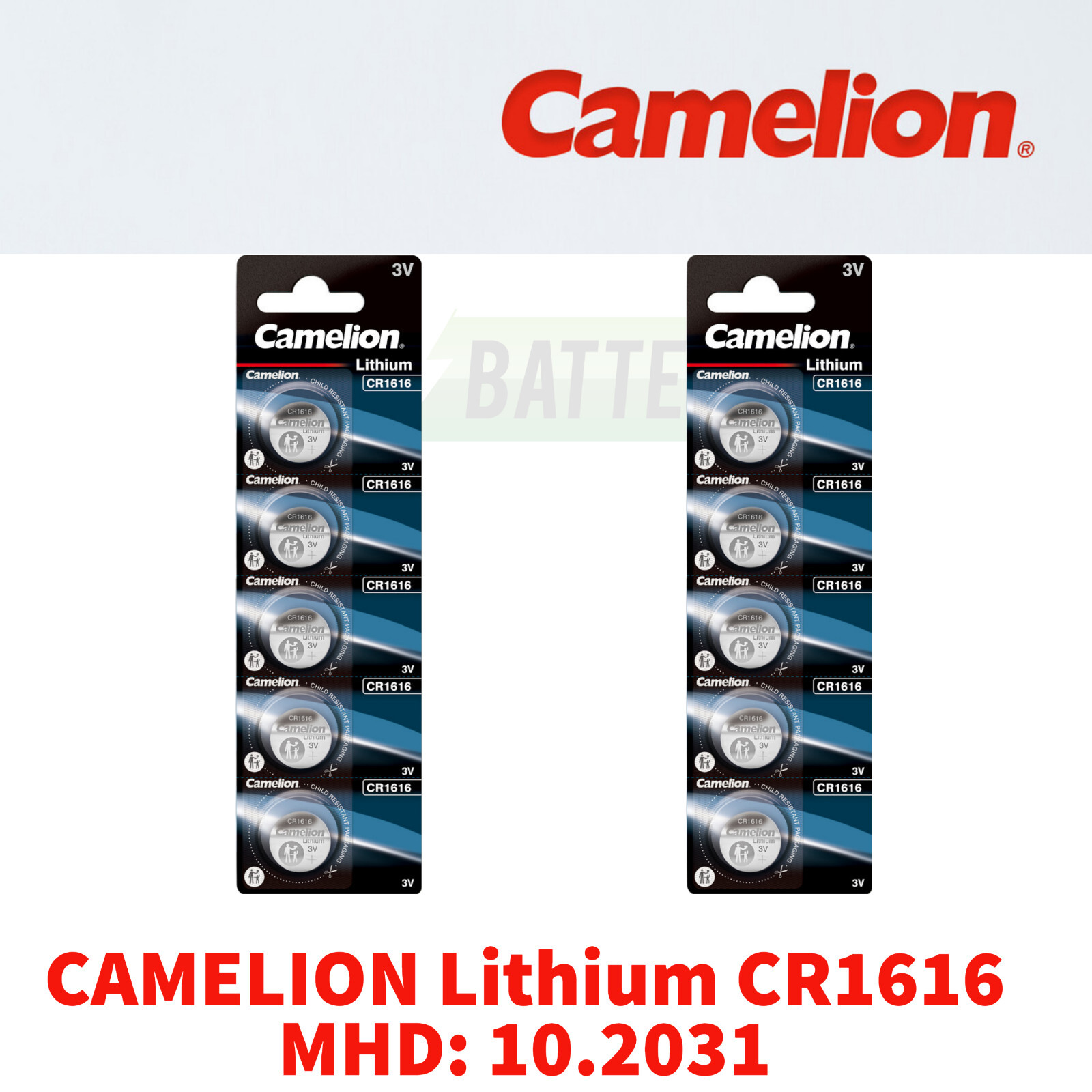Thumbnail - 3x 5er Pack Camelion Cr1616 Knopfzellen Uhrenbatterien 5021lc Dl1616