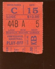 4-2 1969 NBA Basketball Bullets at New York Knicks Playoff Ticket Stub KB Game 4