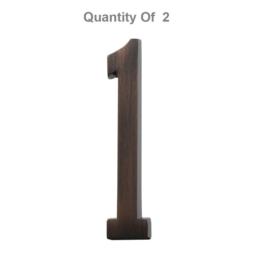 Hillman Distinctions 4-In. Adhesive Bronze House Number 1 2-Pack 843255
