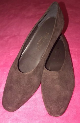 NEU PETRA FIRENZE BRAUN WEICHES WILDLEDER HIGH HEELS SCHUHE/PUMPS (8-1/2) ITALIEN - Bild 5 von 12