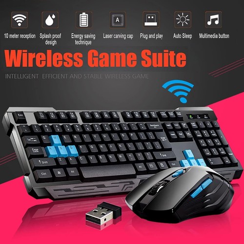 Wireless Keyboard and Mouse Combo, 2.4Ghz Cordless USB Computer Keyboard - Picture 2 of 9