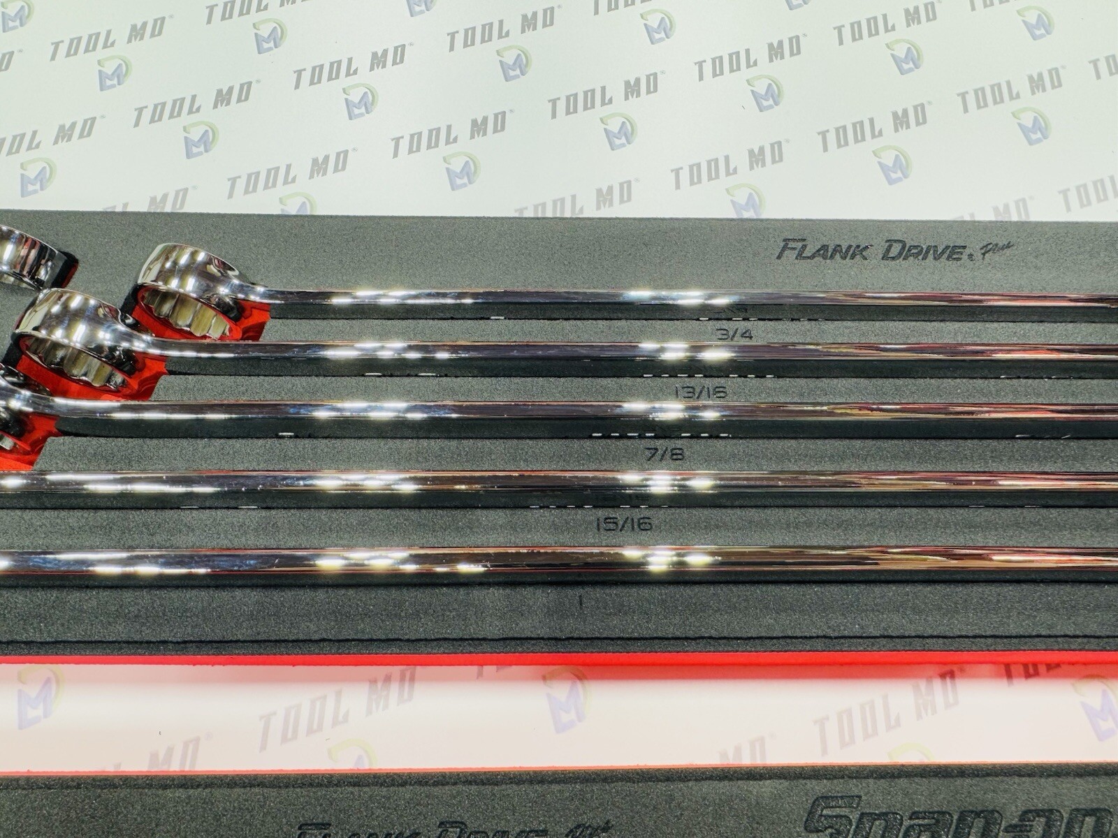 Snap-on Tools USA NEW 21-Piece Metric & SAE LONG Combination Wrench Foam Set